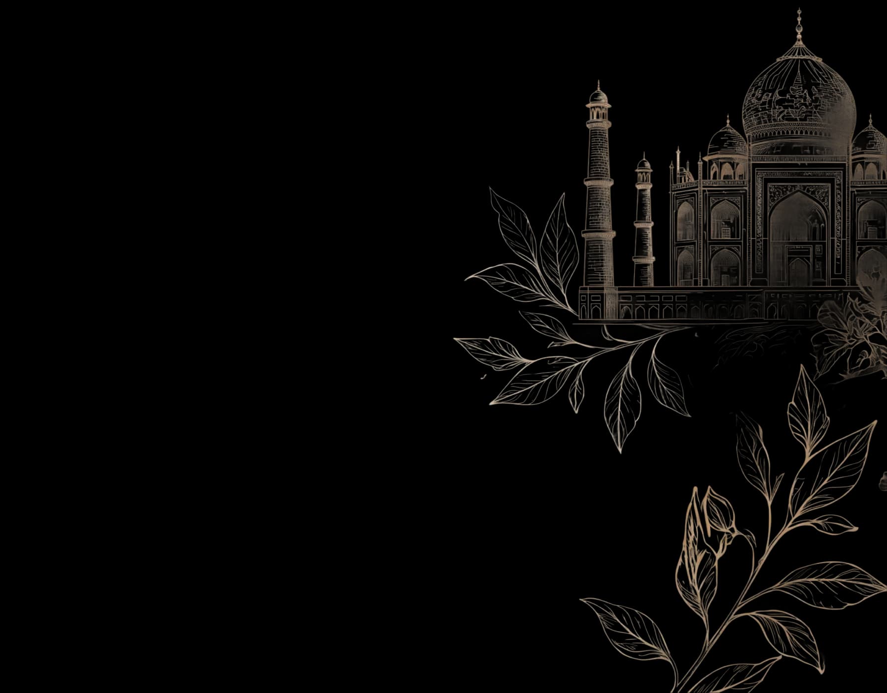 Taj Mahal Line Art